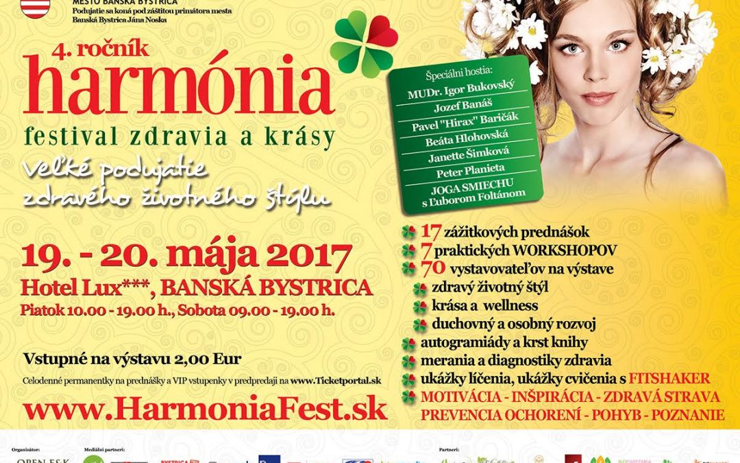 Pozvánka: Príďte zažiť Harmóniu – festival zdravia a krásy